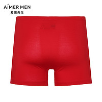 AIMER MEN 爱慕先生 本命年红品内裤系列男士平角内裤NS23C962