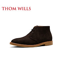 ThomWills男鞋沙漠靴男低帮商务休闲皮鞋反绒英伦男靴翻毛马丁靴