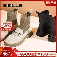 BeLLE 百丽 通勤乐福弹力袜靴女靴子商场舒适短靴A2N1DDD3