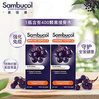Sambucol 澳洲进口Sambucol黑接骨木莓小黑果免疫液补维生素VC锌250ml*2瓶