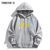 FOREVER 21 美式复古加绒连帽卫衣外套