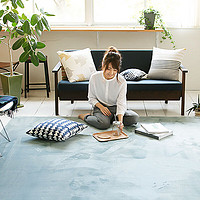 foojo家用加厚亮光珊瑚绒地毯客厅茶几卧室飘窗垫床边毯 亮光灰 160*230cm
