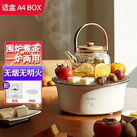 适盒A4BOX 适盒围炉煮茶器家用电茶炉喷淋式蒸汽煮茶壶花茶养生壶泡茶烧水壶 正午白