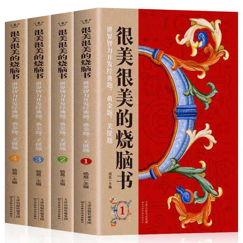 很美很美的烧脑书-世界智力开发典题黄金题关键题（套装全4册）父母送给孩子的人生全脑开发课