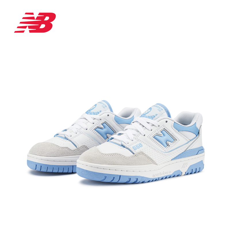 new balance NB奥莱 男女鞋秋冬靓丽天蓝运动篮球板鞋BB550LS