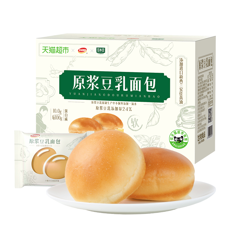 达利园 豆本豆原浆豆乳面包 420g