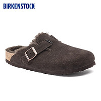 BIRKENSTOCK毛毛鞋外穿男女同款软木拖鞋Boston shearling系列 棕色男款1020567 42