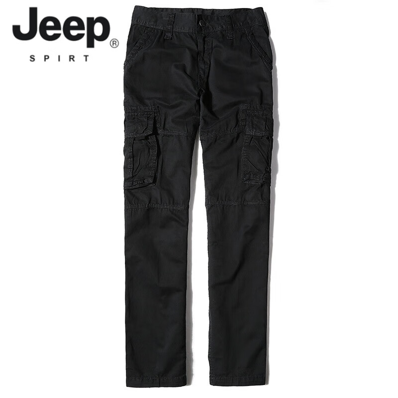吉普（JEEP）美式复古工装裤子男秋季机能城市通勤山系战术休闲裤SPIRIT 黑色. 32