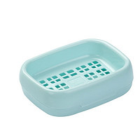 茶花（CHAHUA）双层沥水肥皂盒创意卫生间沥水香皂架肥皂架置物架免打孔 圆润皂盒-蓝色