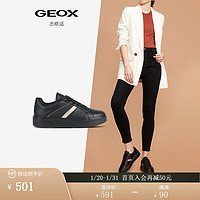 GEOX 杰欧适 款女鞋日常休闲舒适简约时尚休闲鞋D268DC 黑色C9999 37