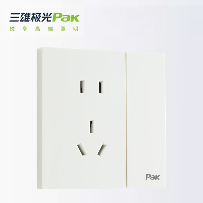 三雄极光C2系列开关插座 机械式开关 C2 一位 单控