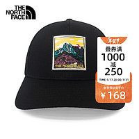 北面（The North Face） 北面运动帽鸭舌帽中性款户外舒适遮阳22秋季|55IQ 904/黑色 L/XL