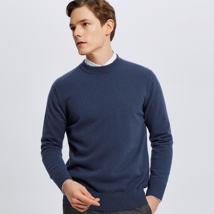 【男士必备】冬100%山羊绒圆领百搭男士毛衣羊绒衫