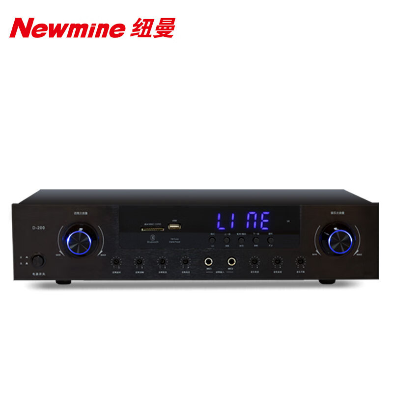 纽曼（Newmine）R-9 家庭影院卡拉OK功率放大器 KTV舞台会议室定阻大功率功放机 峰值600W 定阻卡拉ok功放