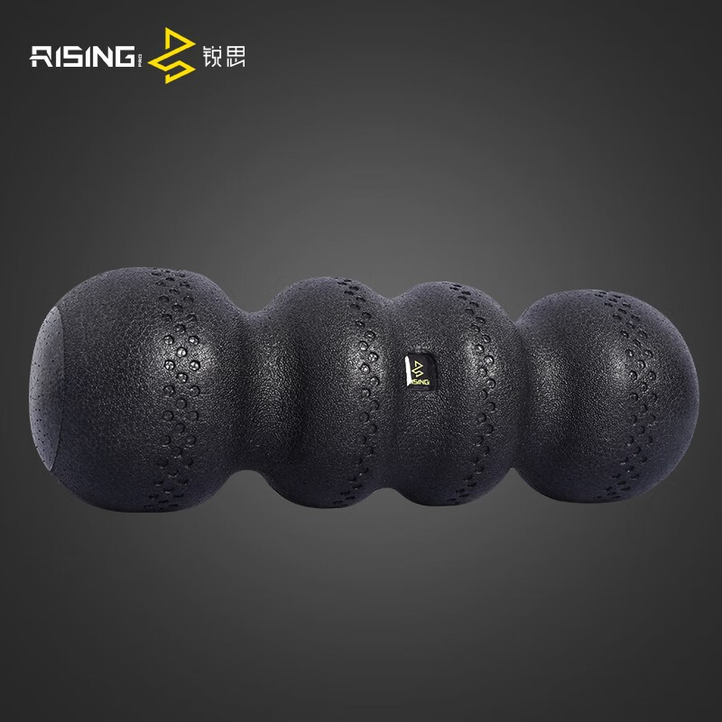 锐思（RISING）泡沫轴 肌肉放松按摩滚轴 训练普拉提瑜伽柱foam roller 黑色