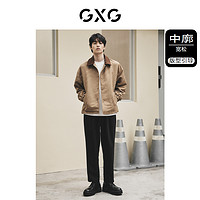 GXG 男装 满身提花翻领夹克男时尚教练夹克外套秋