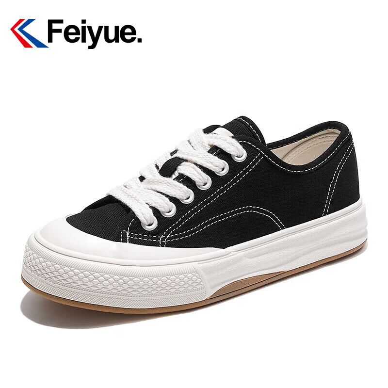 Feiyue. 飞跃 帆布鞋女百搭运动男鞋休闲鞋 FXY785T 黑色 38