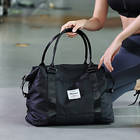 Landcase手提旅行包女大容量运动包女短途出差行李包袋 4093黑色大号