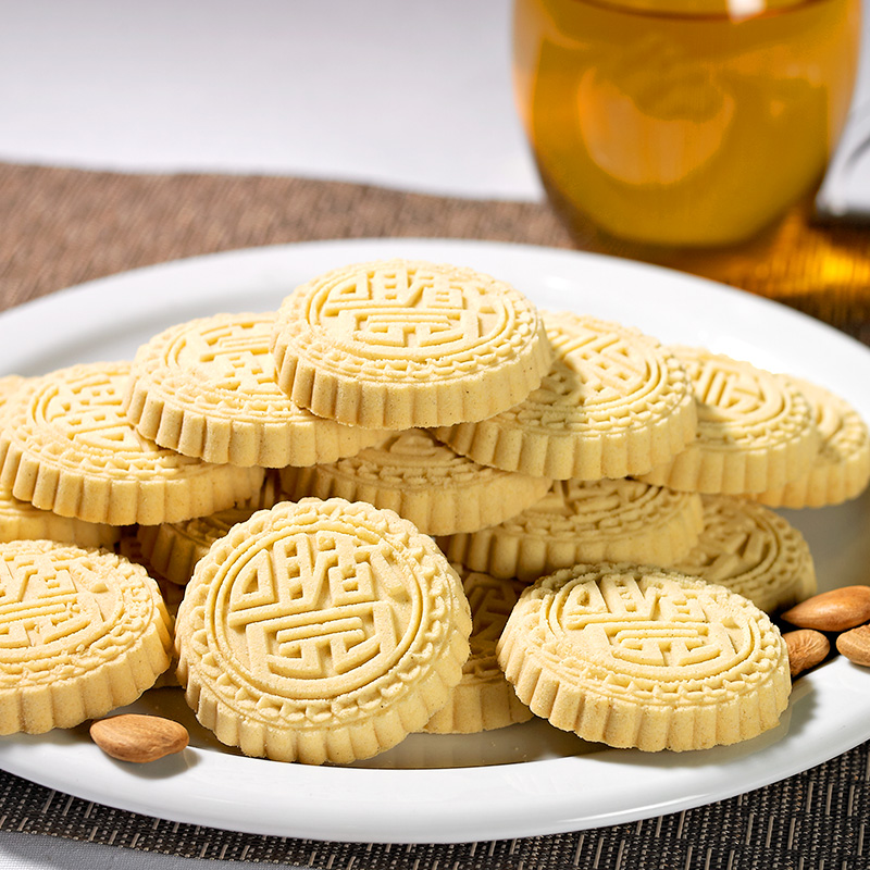 中华老字号咀香园夹肉杏仁饼120g广东特产休闲小零食传统糕点饼干