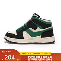 PONY 波尼 yykids  CITYWINGS-K 男女童鞋高帮加绒2023冬季休闲鞋 234K1CW51BK 28