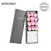 ROSEONLY 诺誓 諾誓ROSEONLY经典钟情鲜花玫瑰礼盒鲜花速递女友生日纪念日情人节礼物 钟情-12枝-粉色