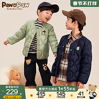 PawinPaw卡通小熊童装23年冬圆领轻薄保暖羽绒服外套
