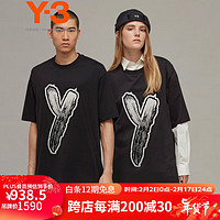 Y-3 LOGO GFX TEE新款T恤男女同款情侣款38HY1271 黑色 L