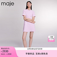Maje【新春胶囊系列】2024早春女装法式针织连衣裙MFPRO03304 浅桃红 T34