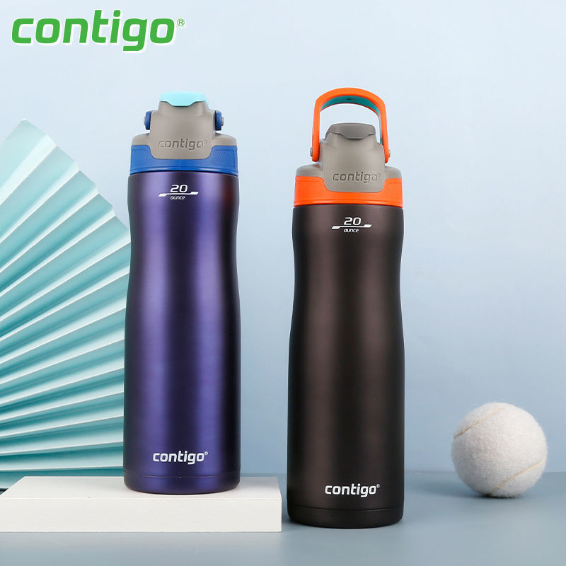 contigo 康迪克 保温水杯儿童上学大容量运动车载按键水杯