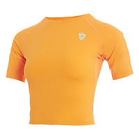 VANSYDICAL 范斯蒂克 健身短袖女夏季修身弹力显瘦运动T恤专业跑步训练透气瑜伽服上衣 亮橙色 NSRF2200201 S