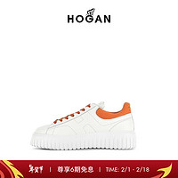 HOGAN H-STRIPES系列 男士低帮休闲鞋 HXM6450FC60 橙尾 42.5