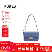 FURLA 芙拉 METROPOLIS系列女士牛皮单肩斜挎包 海浪蓝