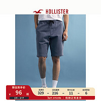 HOLLISTER美式时尚潮流裤子斜纹布慢跑休闲运动短裤 男 325248-1 蓝色 M