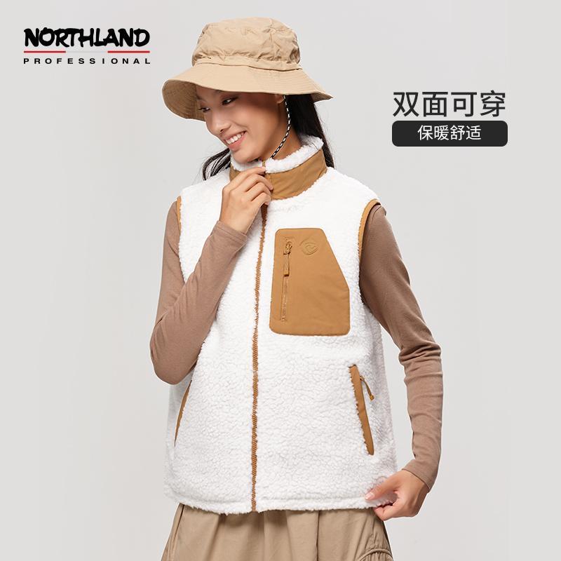 NORTHLAND 诺诗兰 抓绒背心女秋冬新款户外运动旅行外套保暖马甲NFTCT2640S