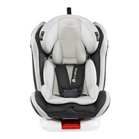 innokids 儿童安全座椅0-4岁-12岁isofix接口可躺婴儿宝宝车载360度旋转汽车用 魔力灰安全带版