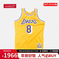NBA复古球衣湖人队科比Authentic1996-97赛季黄色主场Mitchellness 黄色 L
