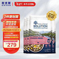 SOLUTION 耐吉斯 全价无谷冻干生骨肉犬粮6kg（1.5kg*4包）成犬幼犬狗粮鸭肉梨配方