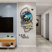 美世达（MEISD）钟表挂钟客厅北欧轻奢家用时尚挂表现代创意简约装饰挂墙个性时钟 大号:40*75cm 表盘35cm