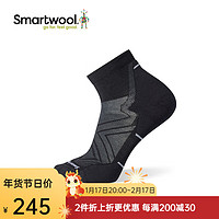 SMARTWOOL跑步功能定向减震图案及踝袜夏季轻薄短筒袜美利奴1662、1661 黑色1661  001 L（适合脚码42-45）