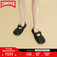 看步（CAMPER）女鞋Aqua春季新品牛皮浅口单鞋一脚蹬复古玛丽珍鞋 黑色 001 38