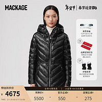 Mackage 女士 ARITA亮面收腰修身短款轻羽绒夹克时尚保暖情人节礼物 黑色 XS