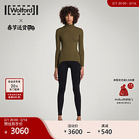 WolfordoutletCashmere羊绒修身休闲柔软针织春秋上衣52914 6586 橄榄绿 XS