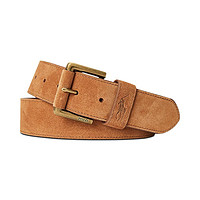 Men's Roller-Buckle Suede Belt