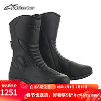 Alpinestars ORIGIN a星摩托车骑行鞋防水四季中长骑行靴短途摩旅靴拉力靴 黑色 40