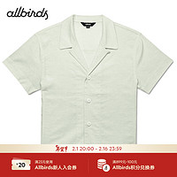 Allbirds The Camp Shirt 柔软透气通勤休闲度假露营男款衬衫短袖 树精绿 XXL