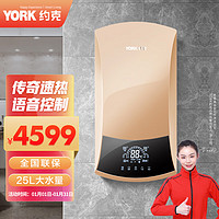 YORK 约克 储水器（速热式）竖款25L双胆家用恒温电热水器YK-S9-25