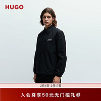 HUGO BOSS HUGO男士2024早春徽标徽章装饰防泼水教练夹克 001-黑色 EU:S