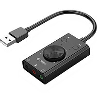 ORICO 奧?？?USB聲卡外接耳機免驅獨立臺式電腦筆記本轉換器轉接頭