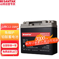 山特（SANTAK）UPS不间断电源城堡铅酸蓄电池C12-18AH 12V18AH阀控密封免维护