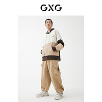 GXG 男装22年春季趣味谈格系列连帽卫衣